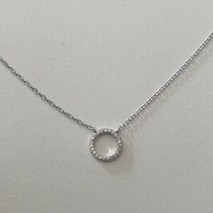 Sterling silver cubic zirconia necklace